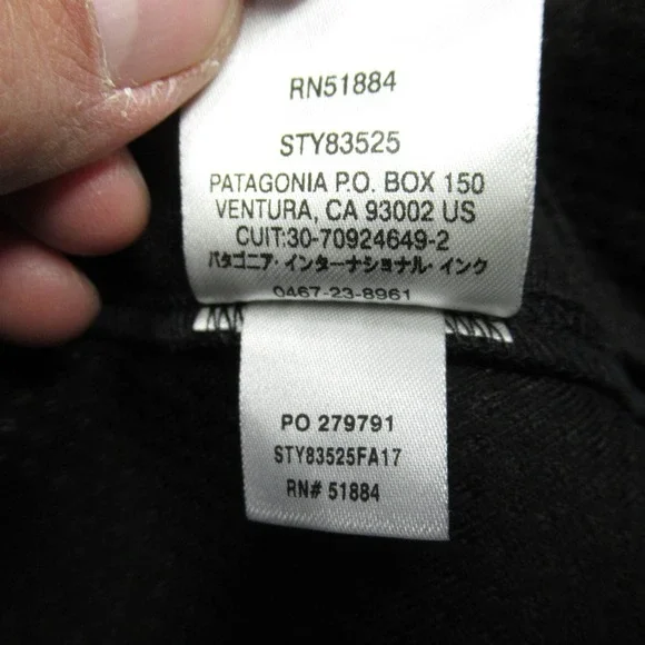 Patagonia Adze Jacket Men Medium Black FullZip Forrester Employee Uniform Hiking - Picture 5 of 16